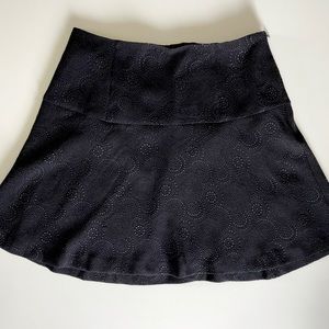 Kensie Black Flared Printed A Line Skirt